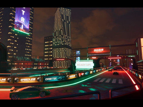 Neon Cyber-Track City Unreal Engine Environment 3D Модель