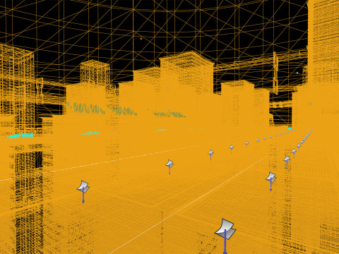 Neon Cyber-Track City Unreal Engine Environment 3D Модель