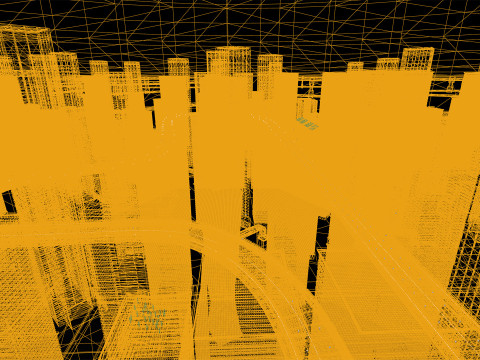 Neon Cyber-Track City Unreal Engine Environment 3D Модель