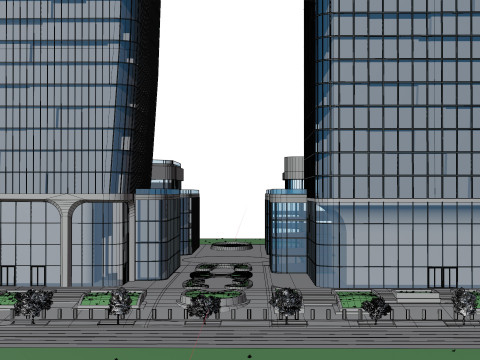 Realistic of Futuristic Skyscrapers Model 3D
