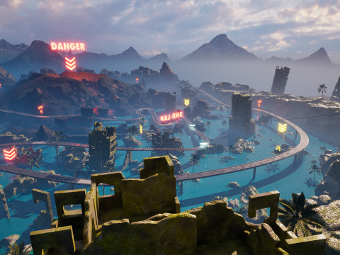 Chrono-Circuit Game Environment Modular Environment Sci-Fi Race Track Model 3D