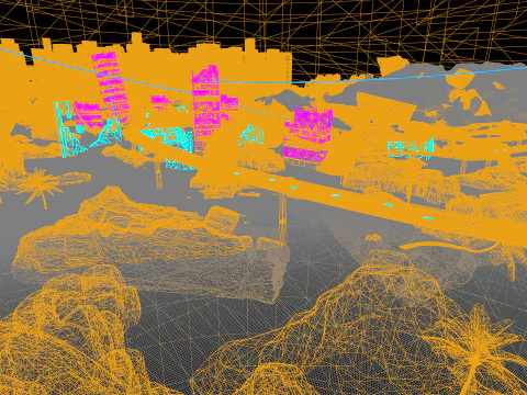 Crono-Circuito Ambiente di gioco Ambiente modulare Pista da corsa fantascientifica Modello 3D