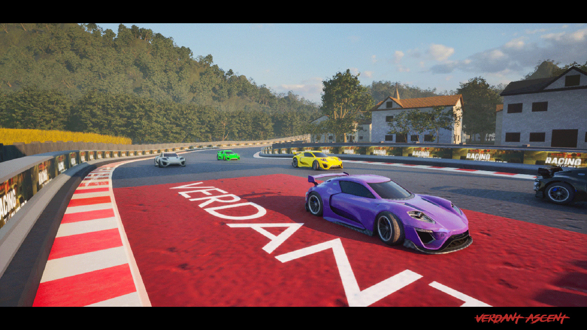 Salita verdeggiante - Pista da rally e paesaggio cinematografico Modello 3D .c4d .max .obj .3ds .fbx .stl .blend 