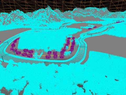 Salita verdeggiante - Pista da rally e paesaggio cinematografico Modello 3D