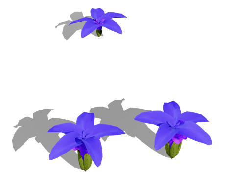 Spring Gentian Pasqueflower 3D Pack 3D 模型