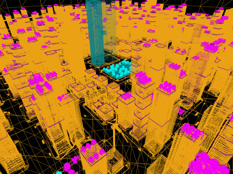 Future Cityscape Modular Eco-Futuristic Environment Model 3D