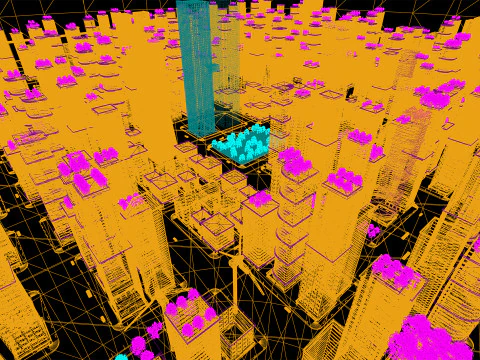 Future Cityscape Modular Eco-Futuristic Environment 3D Model