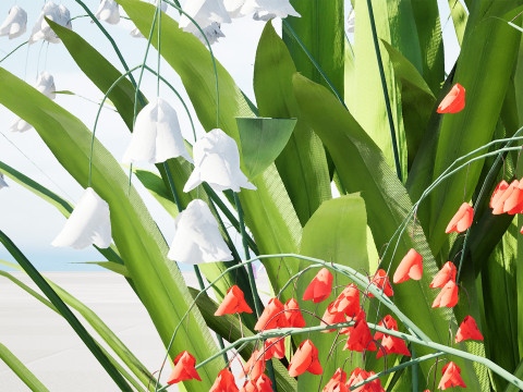 Photorealistic Lily of the Valley Pack Model 3D