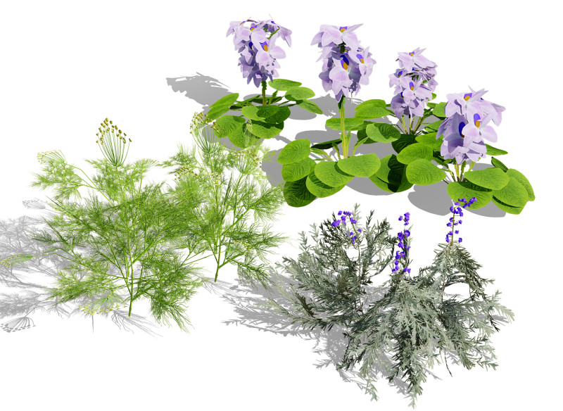 Game-Ready Foliage Pack 3D Model .c4d .max .obj .3ds .fbx .stl .blend