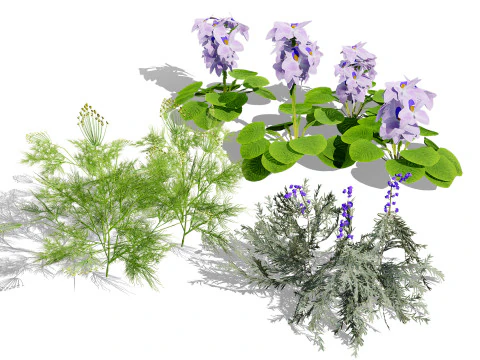 Gotowy do gry pakiet liści Model 3D