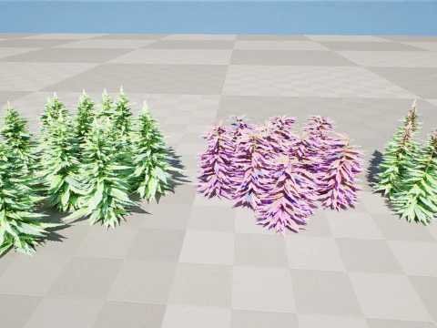 British Hemp Flowers 3D Model