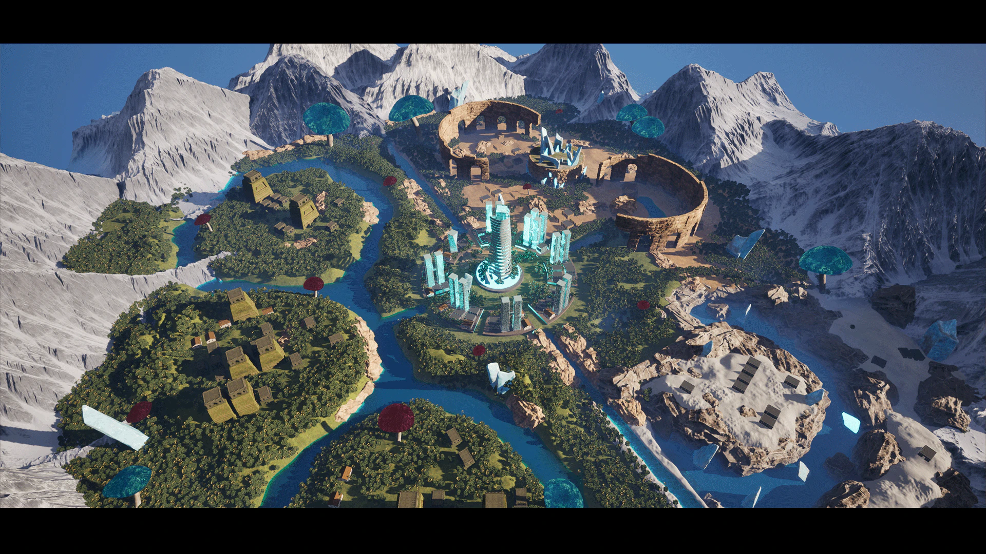 EcoCraft Elysian Core - Massive Open- UE World Environment Kit 3D Model .c4d .max .obj .3ds .fbx .stl .blend 