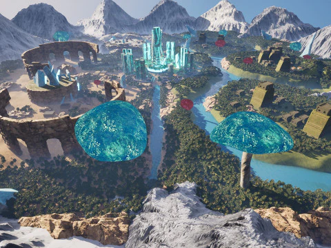 EcoCraft Elysian Core - Massive Open- UE World Environment Kit 3D Model