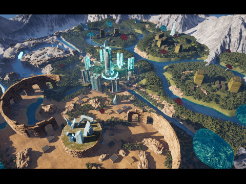 इकोक्राफ्ट एलिसियन कोर - विशाल ओपन-यूई विश्व पर्यावरण किट 3D मॉडल