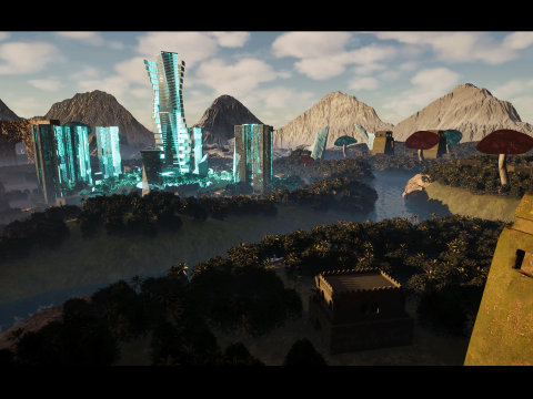 इकोक्राफ्ट एलिसियन कोर - विशाल ओपन-यूई विश्व पर्यावरण किट 3D मॉडल