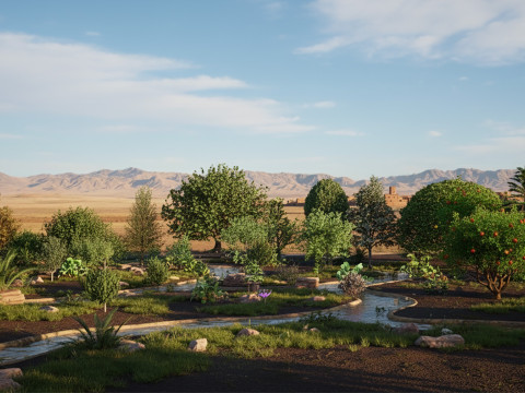 Mega Pacote Flora Tree Marroquina Modelo 3D