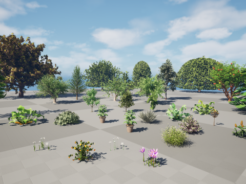 Mega Pacote Flora Tree Marroquina Modelo 3D