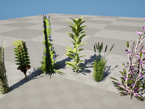 게임에 바로 사용할 수 있는 3D 나뭇잎 팩 3D 모델