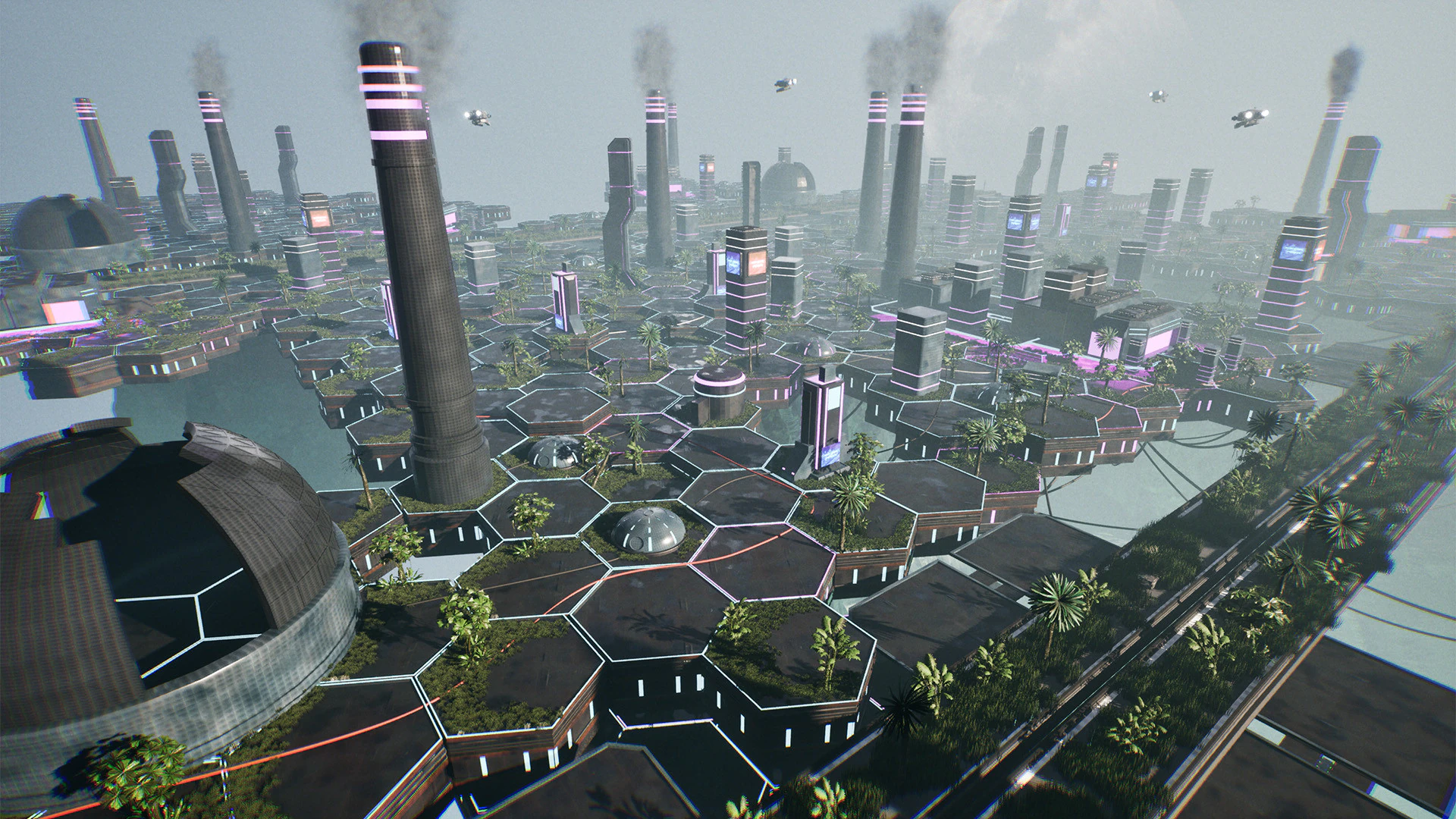 Neo-Cyber Frontier Modular Sci-Fi Outpost Unreal Engine Environment 3D Model .c4d .max .obj .3ds .fbx .stl .blend 