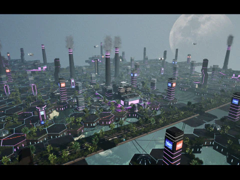 Neo-Cyber Frontier Modular Sci-Fi Outpost Unreal Engine Environment 3D Model