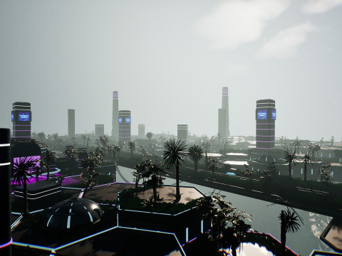 新网络前沿模块化科幻前哨虚幻引擎环境 3D 模型