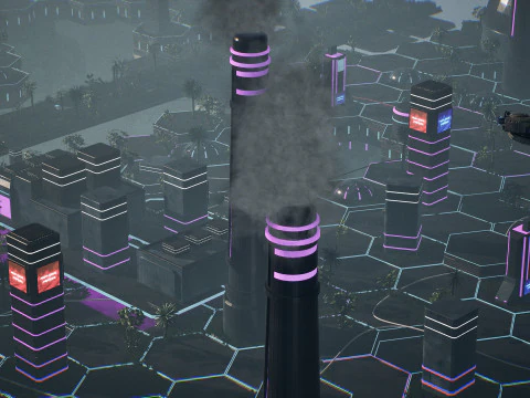 Neo-Cyber Frontier Modular Sci-Fi Outpost Unreal Engine Environment 3D Model
