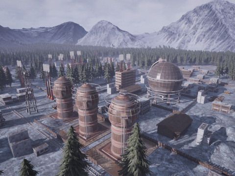 Sector Industrial del Norte - Kit Unreal modular de alto detalle Modelo 3D