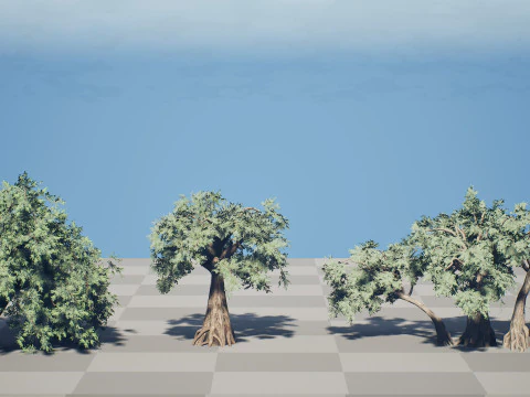 Ancient Arabian Olive Tree Collection 3D Model