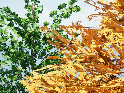 ノースアメリカン スワンプ ホワイト オーク 3Dモデル