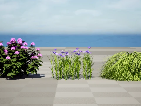 Japanese Garden Plants Collection 02 3D Model