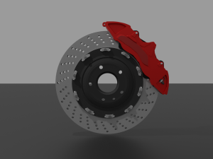 brake disc with socket 3D Model