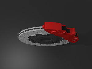 brake disc with socket 3D 模型