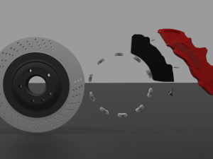 brake disc with socket 3D 模型