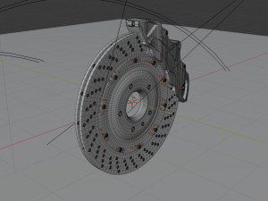 brake disc with socket 3D 模型