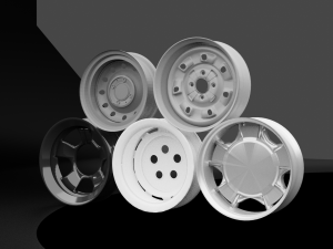 car wheel set by vudu95 Model 3D