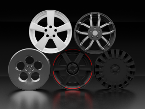 car wheel set by vudu95 2 3D Model