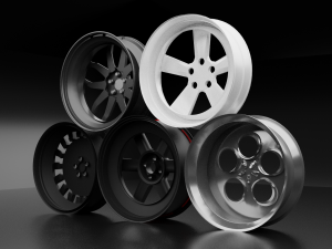 car wheel set by vudu95 2 Model 3D