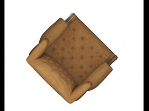 leather arm chair Modèle 3D