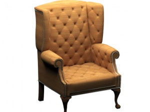 leather arm chair Modèle 3D