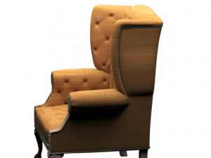 leather arm chair Modèle 3D