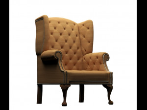 leather arm chair Modèle 3D