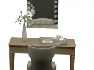 modern wooden dresser 3D मॉडल