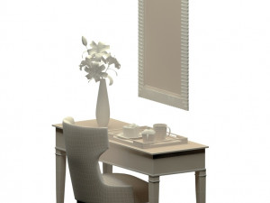 modern wooden dresser 3D मॉडल