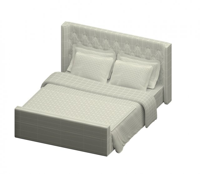 modern bed Model 3D .c4d .max .obj .3ds .fbx .stl .blend 