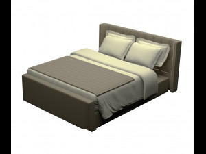 modern bed Model 3D