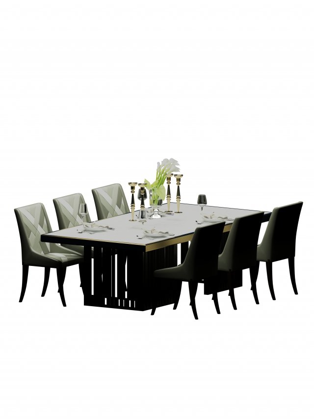 dinning table Modèle 3D .c4d .max .obj .3ds .fbx .stl .blend 