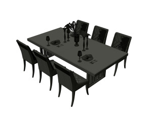dinning table Modèle 3D