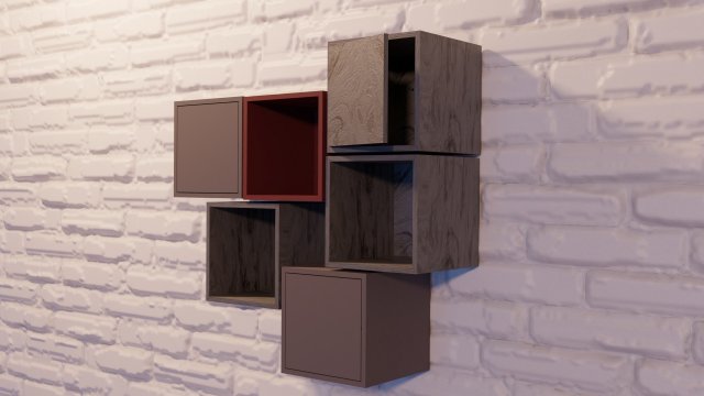 25 types of square shelves from ikea 3D-Modell .c4d .max .obj .3ds .fbx .stl .blend 