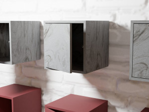 25 types of square shelves from ikea 3D-Modell