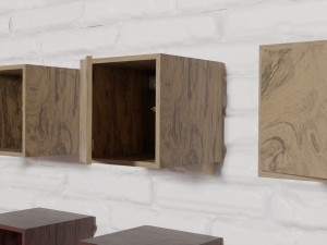 25 types of square shelves from ikea 3D-Modell